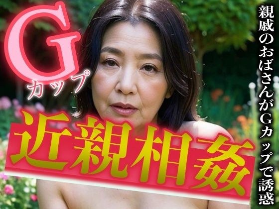 【近親相姦】親戚のおばさんがGカップで息子を誘惑！〜庭でSEXで犯●れる末路〜 メイン画像
