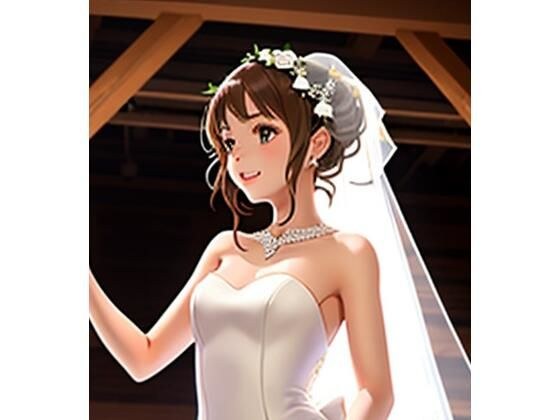 AIに描かせたウェディングドレス姿の女の子 メイン画像
