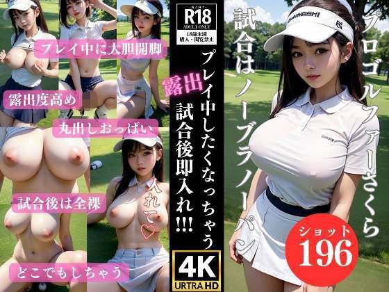 Professional golfer Sakura, no bra, no panties, immediately after the match