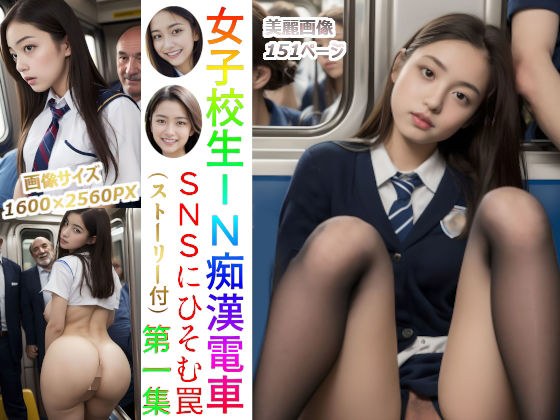 Schoolgirl IN Molestation Trap hidden in train SNS (with story) Vol. 1