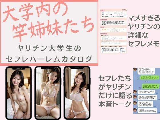 大学内の竿姉妹たち ―ヤリチン大学生のセフレハーレムカタログ― メイン画像