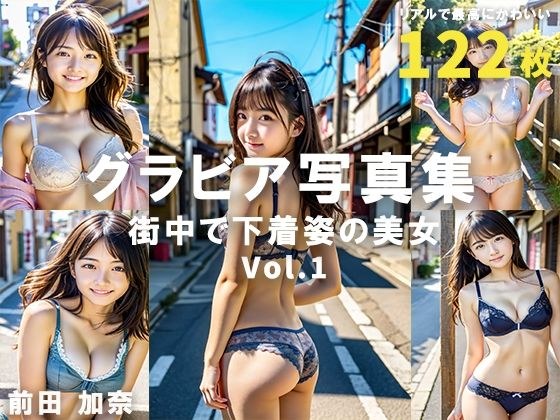 グラビア写真集 街中で下着姿の美女 Vol.1 メイン画像