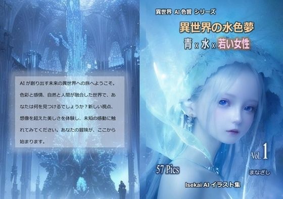 異世界の水色夢 青 × 水 × 若き女性 メイン画像