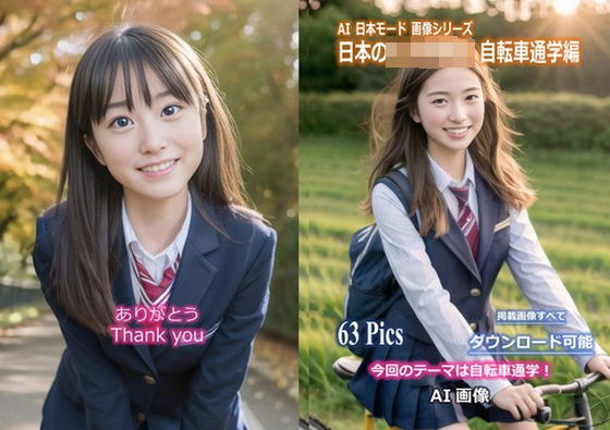 日本の○校生（女子） 自転車通学編 メイン画像
