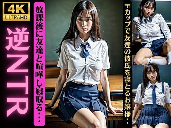[Reverse NTR] Fight with friends after school! She cuckolded her best friend's boyfriend...she was furious with her F-cup beauty! メイン画像