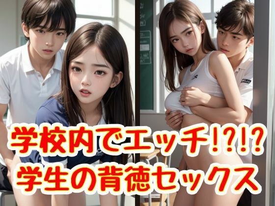 処女JKが彼氏と初H！学校内での背徳着衣セックス画像を作ってみた！ メイン画像