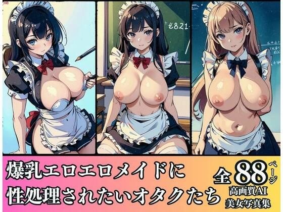 Otakus who want to be sexually treated by big-breasted erotic maids メイン画像