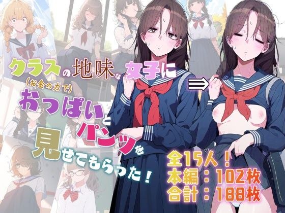クラスの地味な女子に（お金の力で）おっぱいとパンツを見せてもらった！ メイン画像