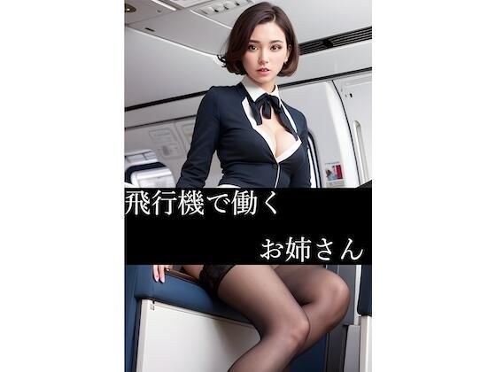 ［AIグラビアイラスト集］飛行機で働くお姉さん メイン画像