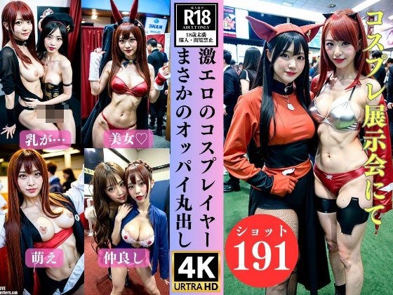 Super erotic cosplayers ~191 people with their breasts exposed at the exhibition~