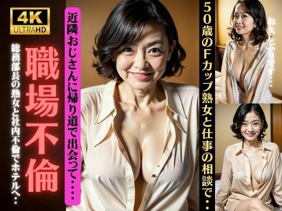 職場不倫〜総務部長の熟女と社内不倫でホテルへ〜50歳Fカップの熟女と仕事の相談で・・ メイン画像