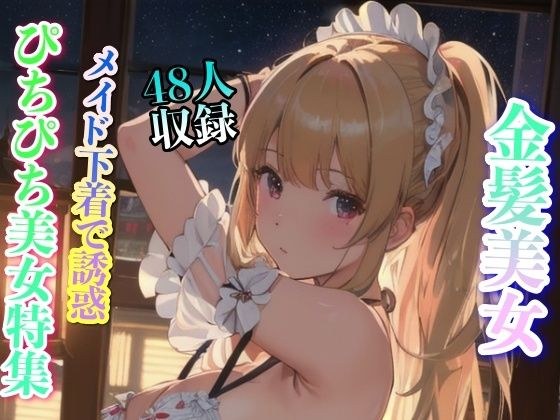 金髪美女 メイド下着で誘惑 48人収録 メイン画像