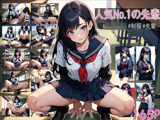 人気No.1の先輩｜AI生成集 女子校生 先輩 制服 メイン画像