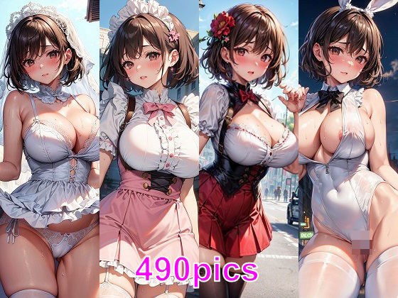 A CG collection where my mother is so cute that she kneels down on her knees and becomes a model for a cosplay photo book.