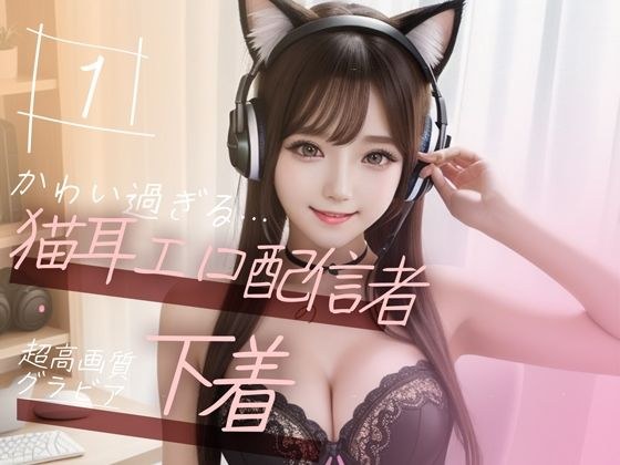 【超高画質グラビア写真集】猫耳エロ配信者の下着。かわいい50枚〜1巻〜 メイン画像