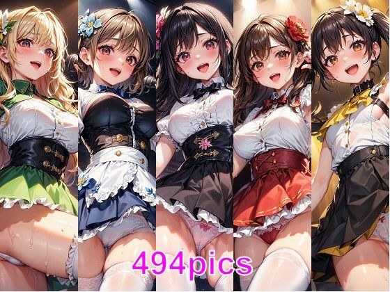 A CG collection of an idol group that is not selling well and is seduced by P into selling pillows. メイン画像