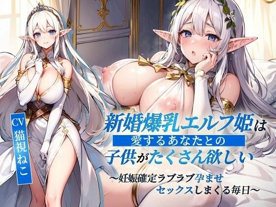 The newlywed big-breasted elf princess wants many children with her beloved ~ Pregnancy confirmed Lovey-dovey impregnating sex every day ~ [Hugging pillow recommended/Fantasy/Virgin] メイン画像