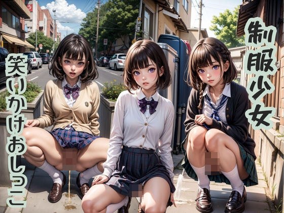 制服少女笑いかけおしっこ メイン画像
