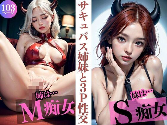 サキュバス姉妹と3P性交 姉はM痴女 妹はS痴女 メイン画像