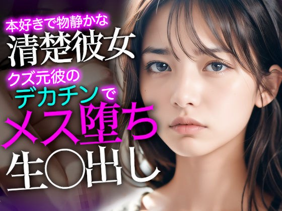 本好きで物静かな清楚彼女、クズ元彼のデカチンでメス堕ちして生中出しSEX【CG集】 メイン画像