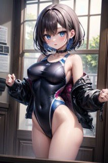 【R-15】短髪競泳水着少女CG集 メイン画像