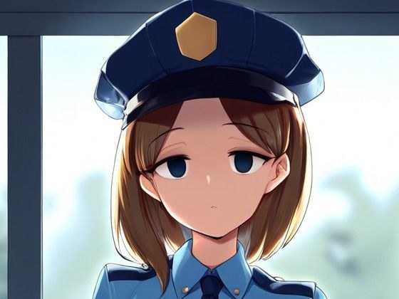 Image of a policewoman pulling up her skirt while being harassed メイン画像