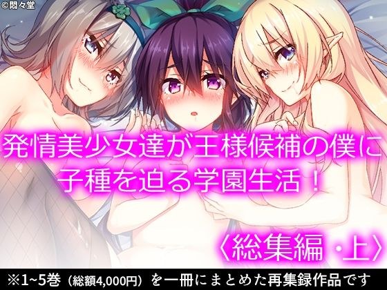 発情美少女達が王様候補の僕に子種を迫る学園生活！ ＜総集編・上＞ メイン画像