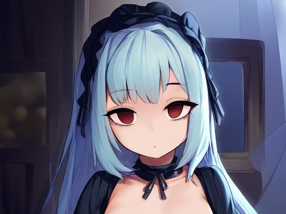 ゴスロリの女の子が催●にかかってスカートをたくし上げている画像
