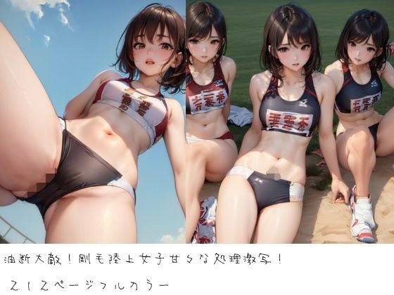 油断大敵！剛毛陸上女子甘々な処理激写！ メイン画像