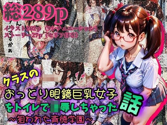 クラスのおっとり眼鏡巨乳女子をトイレで凌●しちゃった話〜狙われた背徳学園〜 メイン画像