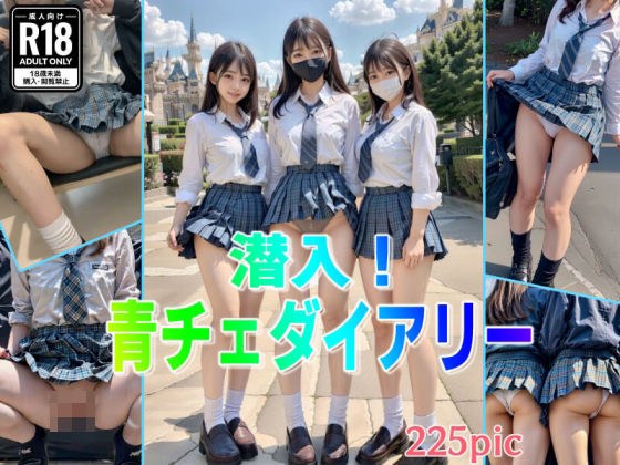 潜入！青チェJ◯のパンツ見せつけダイアリー メイン画像