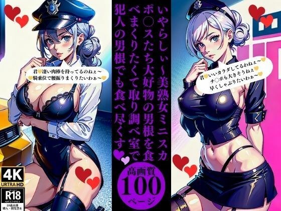 いやらしぃ〜美熟女ミニスカポ〇スたち大好物の男根を食べまくりたくて取り調べ室で犯人の男根でも食べ尽くす メイン画像