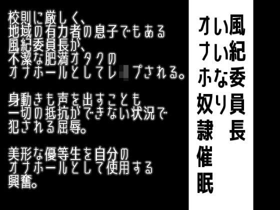 風紀委員長いいなりオナホ奴●催● メイン画像