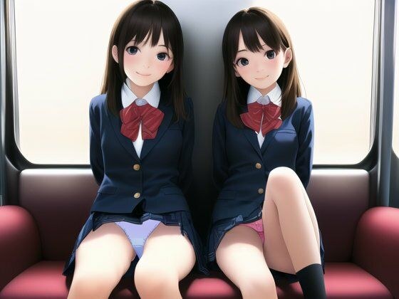 [Free] This is what happens when you look at the panties of the girl in uniform across from you on the train メイン画像