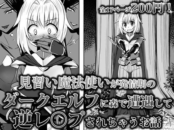 見習い魔法使いが発情期の ダークエルフに森で遭遇して 逆レ○プされちゃうお話 メイン画像