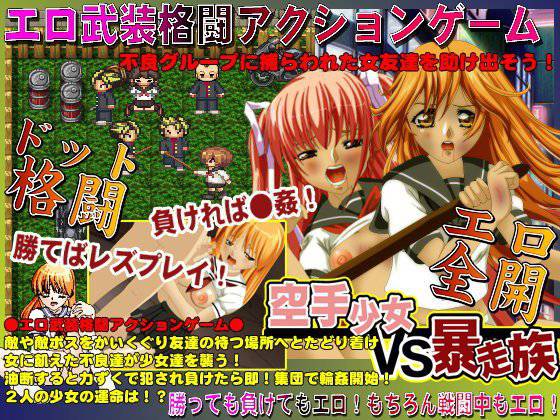 -空手少女VS暴走族！絶体絶命からの格闘ドットアクションゲーム！- メイン画像