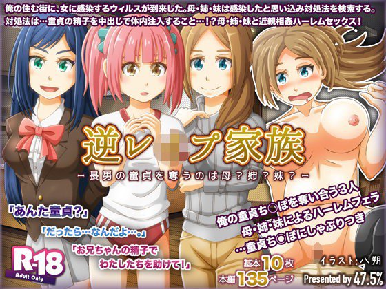 逆レイプ家族-長男の童貞を奪うのは母？姉？妹？- メイン画像