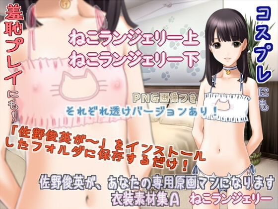 佐野俊英があなたの専用原画マンになります 衣装素材集A - ねこランジェリー - メイン画像