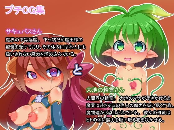 ぷちCG集:サキュバスさんと大地の精霊さん メイン画像