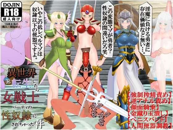 異世界に転生したら女戦士パーティの性奴隷にされちゃった件 メイン画像