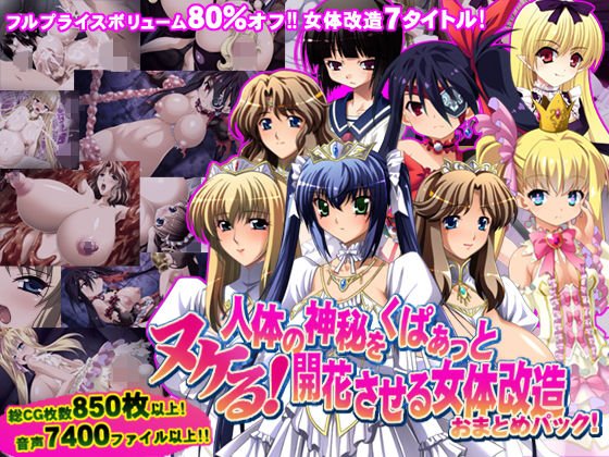 【8割引！】ヌケる！人体の神秘をくぱぁっと開花させる女体改造おまとめパック！ メイン画像
