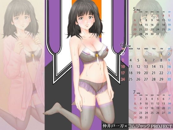 【無料】伝説の清純派アイドルがエロいスケスケ下着姿にさせられてる壁紙カレンダー2018年6月用 メイン画像