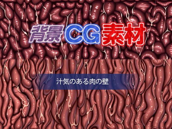 著作権フリー背景CG素材「汁気のある肉の壁」 メイン画像
