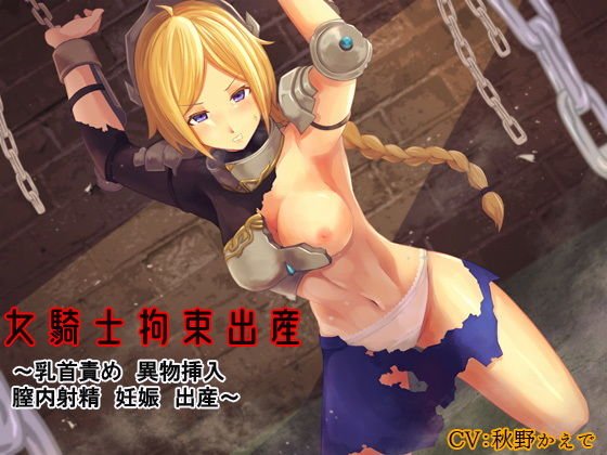 【WAVE音源同梱】 女騎士拘束出産 〜乳首責め、異物挿入、膣内射精、妊娠、出産〜 メイン画像