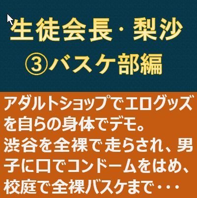生徒会長・梨沙3 〜バスケ部編〜 メイン画像