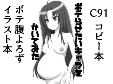 C91コピー本ボテ腹イラスト本 ボテらせたいキャラをかいてみた メイン画像