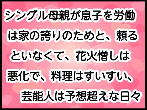 シングル母親が息子を労働は家の誇りのためと、頼るといなくて、花火憎しは悪化で、料理はすいすい、芸能人は予想超えな日々 メイン画像