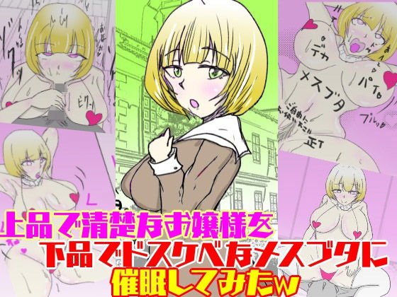 上品で清楚なお嬢様を下品でドスケベなメスブタに催●してみたw メイン画像