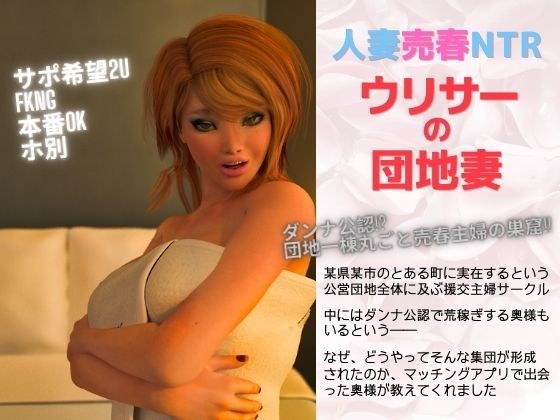 人妻売春NTR ウリサーの団地妻（3DCG） メイン画像