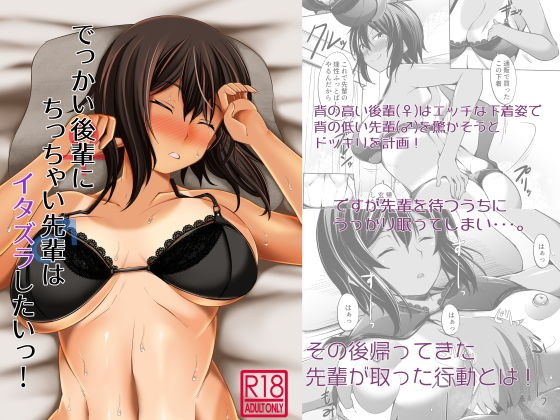 でっかい後輩にちっちゃい先輩はイタズラしたいっ！ メイン画像